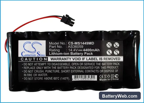 Critikon Systems Dinamap Plus 8710 Replacement Battery, 14.4V, 4400mAh, Li-ion 5