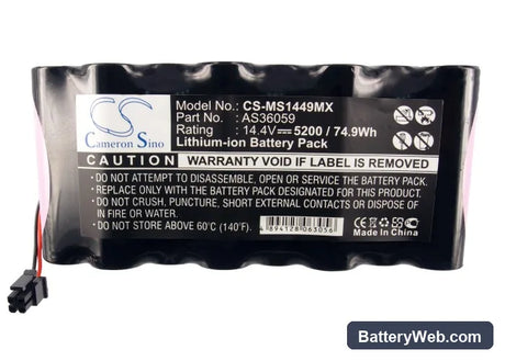 Siemens Drager MS14490 Replacement Battery, 14.4V, 5200mAh, Li-ion 5
