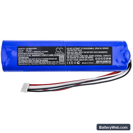 Micronix MSA338 Replacement Battery, 4.8V, 4000mAh, Ni-MH 3