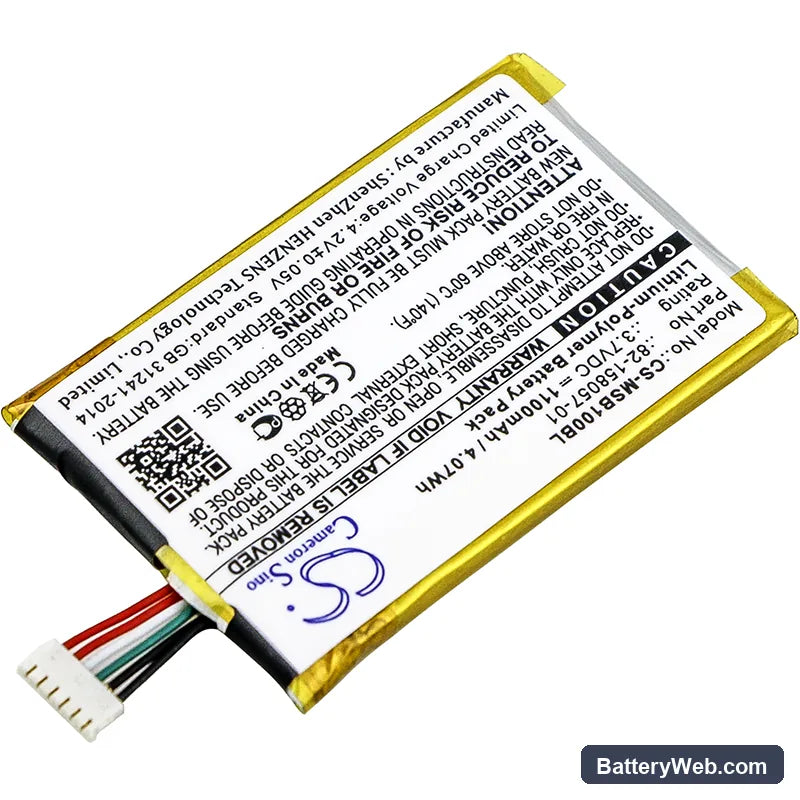 Zebra SB1 TSD Scanner Replacement Battery, 3.7V, 1100mAh, Li-Polymer 2