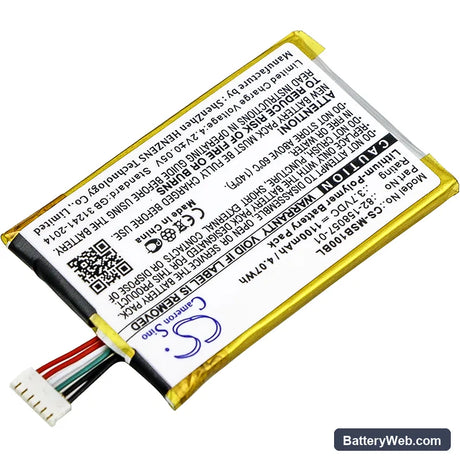 Zebra SB1 TSD Scanner Replacement Battery, 3.7V, 1100mAh, Li-Polymer 2