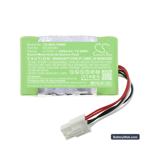 Siemens SC7000 Patient monitor Replacement Battery, 6V, 2500mAh, Ni-MH 3