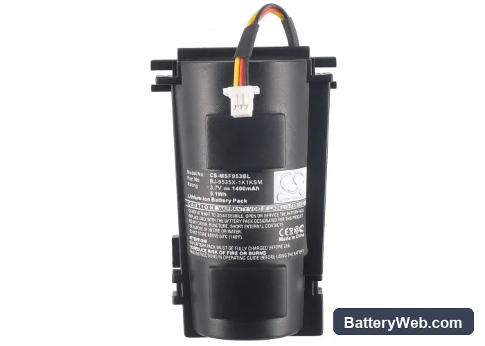 Metrologic MS9535 Replacement Battery, 3.7V, 1400mAh, Li-ion 4