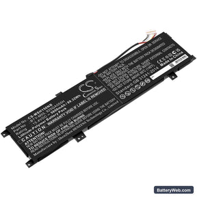 MSI Alpha 15 A3DDK Replacement Battery, 15.4V, 5800mAh, Li-Polymer 1
