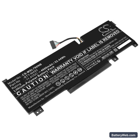 MSI Bravo 15 B5DD-007XES Replacement Battery, 11.4V, 4600mAh, Li-Polymer 1