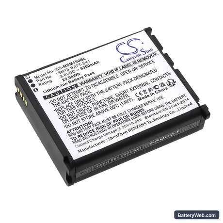 M3 Mobile SM15 Replacement Battery, 3.8V, 6300mAh, Li-ion 1
