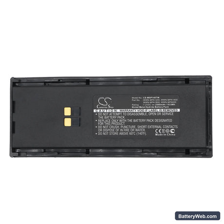 Maxon SP130 Replacement Battery, 7.2V, 2500mAh, Ni-MH 5