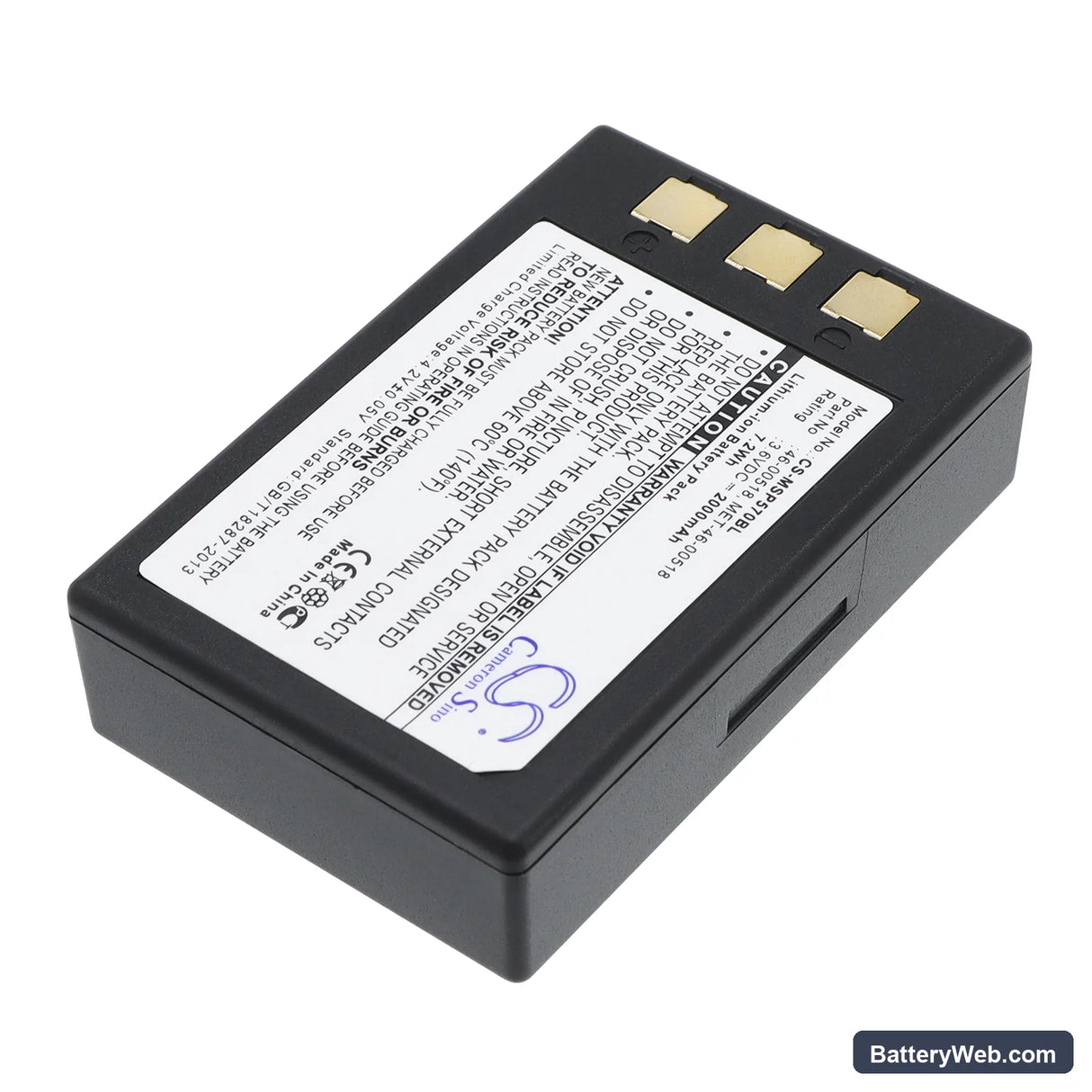 Metrologic SP5700 Optimus PDA Replacement Battery, 3.6V, 2000mAh, Li-ion 2