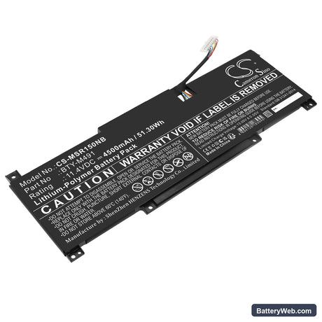 MSI Modern 15 A10M-296IN Replacement Battery, 11.4V, 4500mAh, Li-Polymer 1