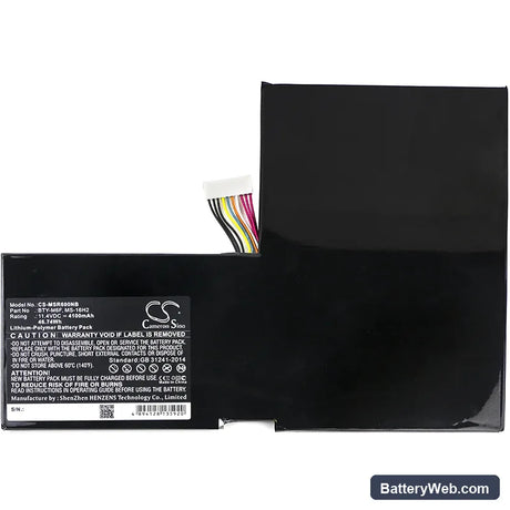 MSI 16H2 Replacement Battery, 11.4V, 4100mAh, Li-Polymer 3