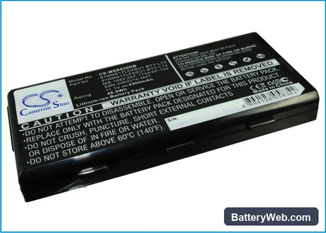 MSI A5000 Replacement Battery, 11.1V, 4400mAh, Li-ion 1