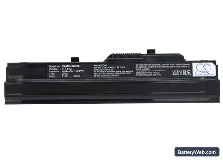 LG X110 Replacement Battery, 11.1V, 4400mAh, Li-ion 1