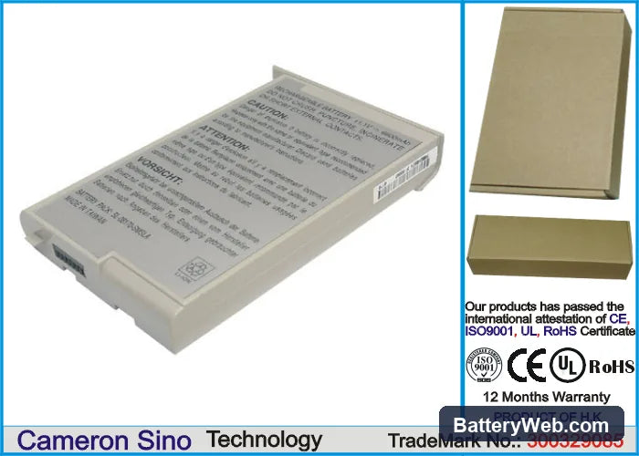 Mitac MiNote 8100 Replacement Battery, 11.1V, 6600mAh, Li-ion 1