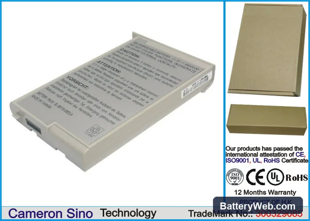 Mitac MiNote 8100 Replacement Battery, 11.1V, 6600mAh, Li-ion 1