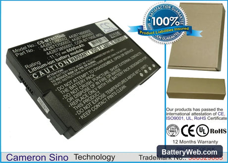 Packard Bell iGo 5000 Replacement Battery, 11.1V, 6600mAh, Li-ion 1