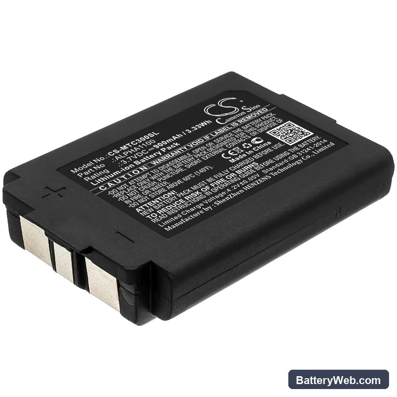 3M TAC300 Replacement Battery, 3.7V, 900mAh, Li-ion 1
