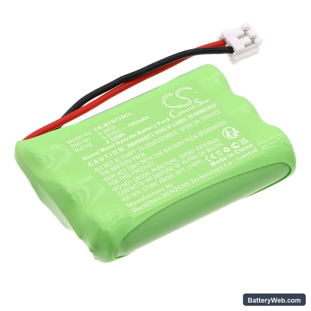 Clarity C410 Replacement Battery, 3.6V, 700mAh, Ni-MH 1