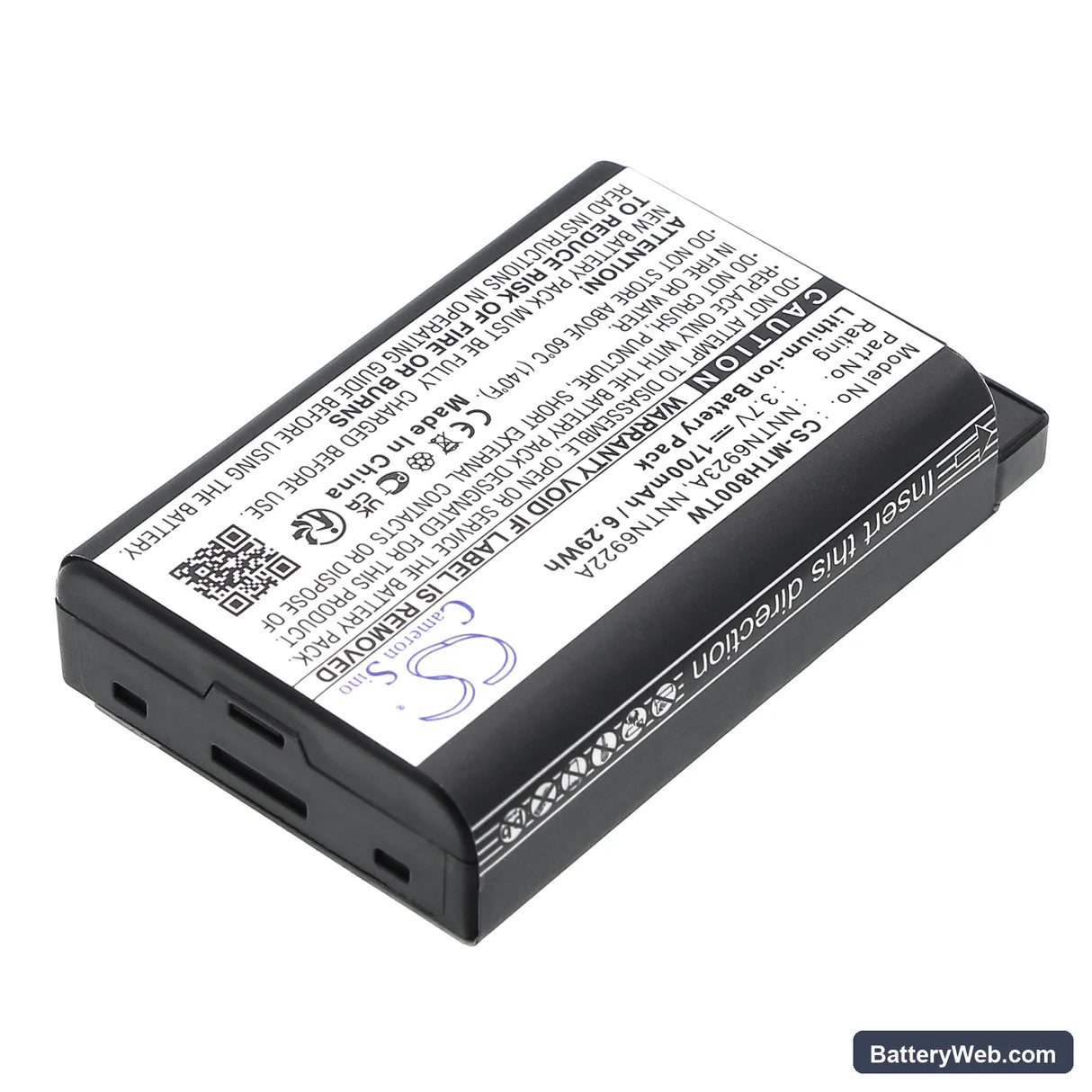 Motorola MTH800 Replacement Battery, 3.7V, 1700mAh, Li-ion 2