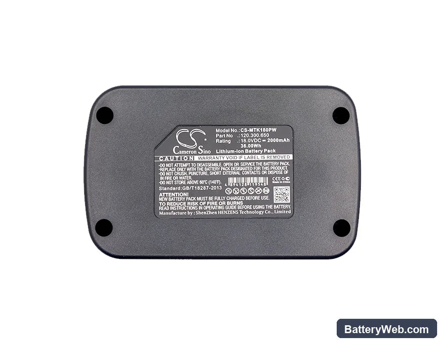Matrix AK 18-1-Li Replacement Battery, 18V, 2000mAh, Li-ion 5