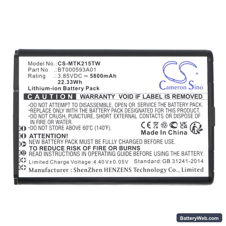 Motorola EVOLVE LTE Replacement Battery, 3.85V, 5800mAh, Li-ion 5