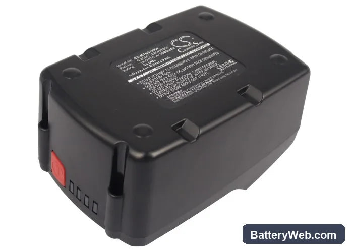 Haaga 355 accu Replacement Battery, 18V, 3000mAh, Li-ion 3