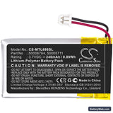 Mitel 6865i Replacement Battery, 3.7V, 240mAh, Li-Polymer 3