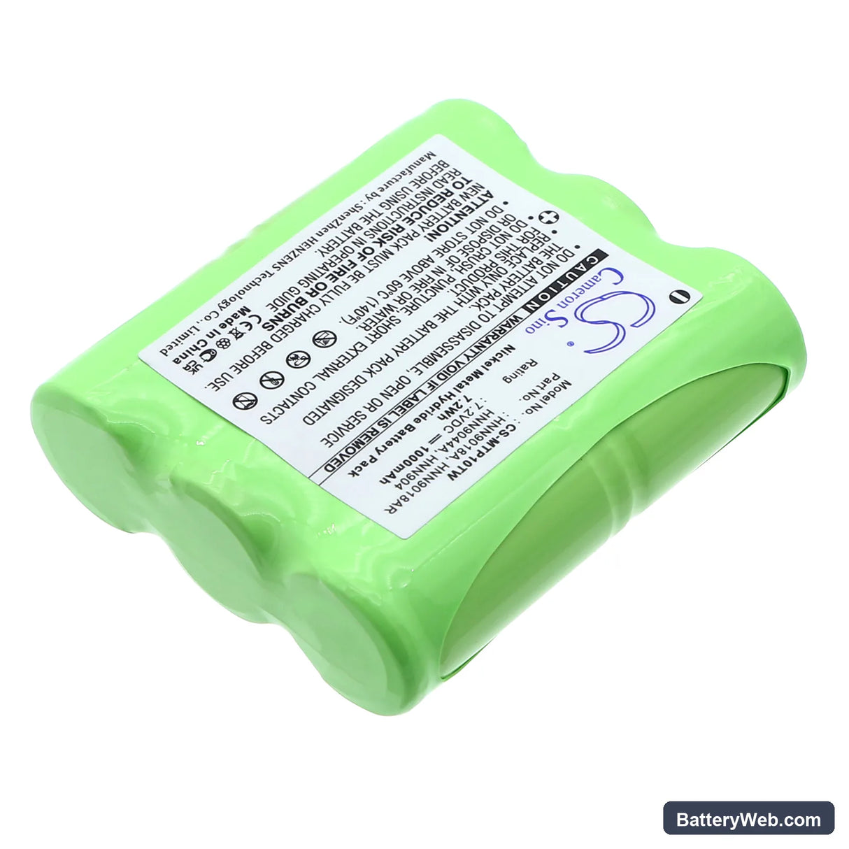 Motorola HT10 Replacement Battery, 7.2V, 1000mAh, Ni-MH 2