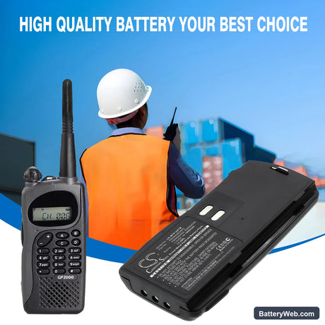 Motorola GP2000 Replacement Battery, 7.5V, 1800mAh, Ni-MH 6