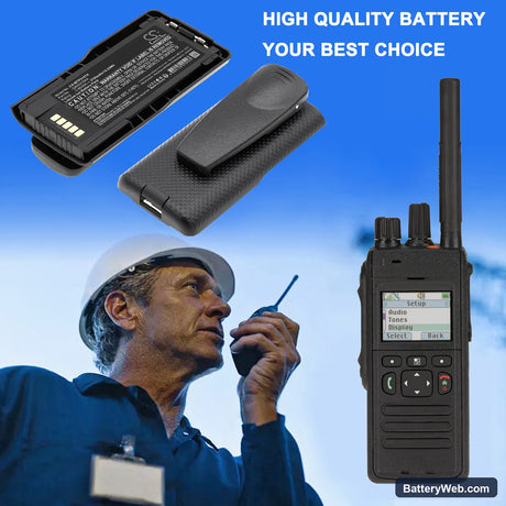 Motorola MTP600 Replacement Battery, 3.85V, 3700mAh, Li-ion 6