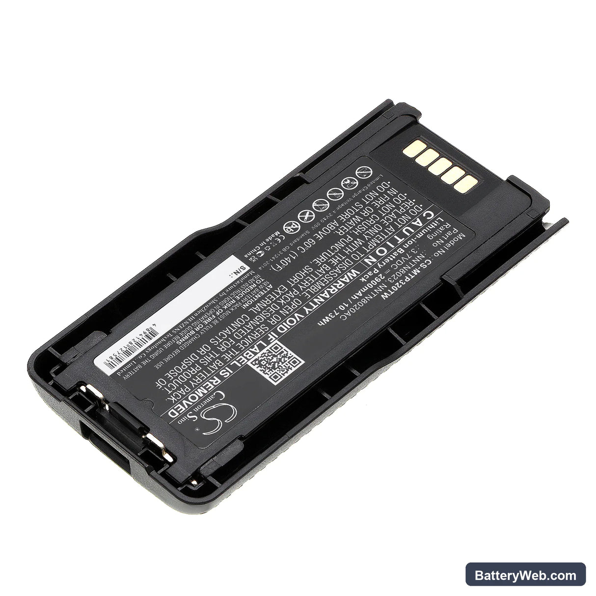 Motorola MTP600 Replacement Battery, 3.7V, 2900mAh, Li-ion 2