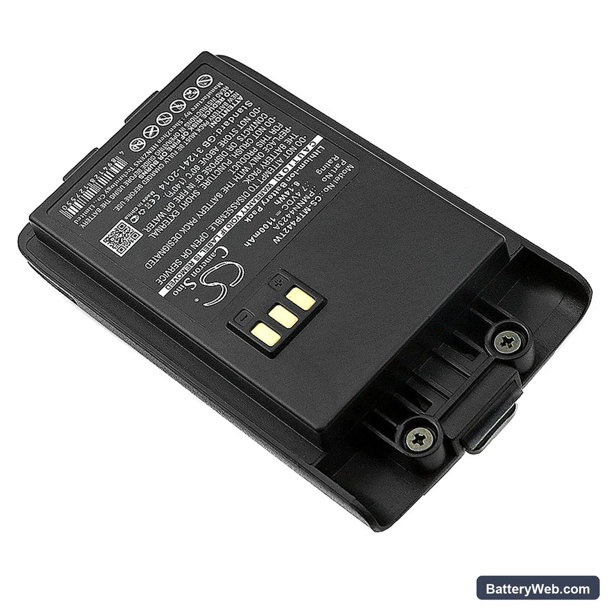 Motorola Mag One Q5 Replacement Battery, 7.4V, 1100mAh, Li-ion 2