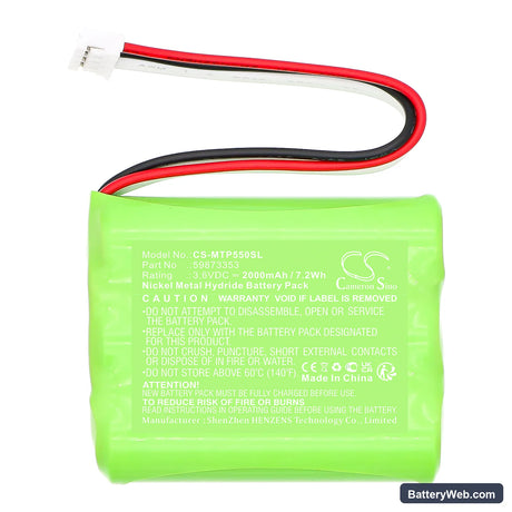 Midtronics OP-5500 Replacement Battery, 3.6V, 2000mAh, Ni-MH 3