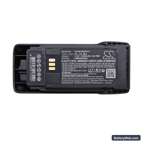 Motorola R2 Replacement Battery, 7.4V, 3350mAh, Li-ion 5