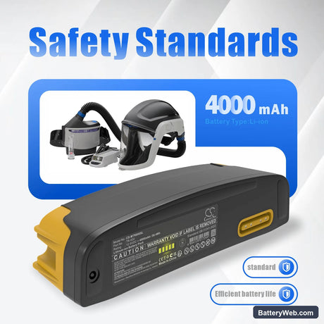 3M TR-300+ Powered Air Respirator Replacement Battery, 12.6V, 4000mAh, Li-ion 7
