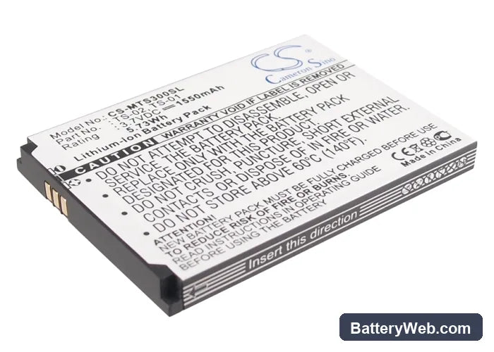 Seals TS3 Replacement Battery, 3.7V, 1550mAh, Li-ion 1
