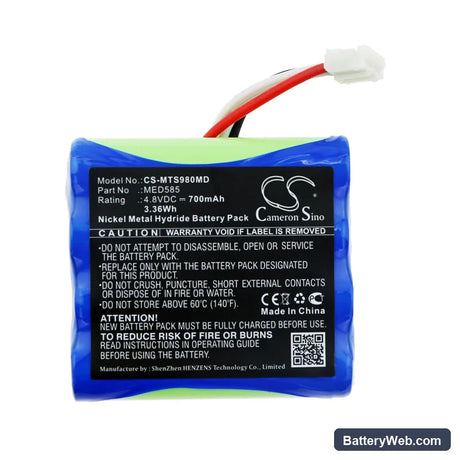Microtac Infinity SA9800 Replacement Battery, 4.8V, 700mAh, Ni-MH 3