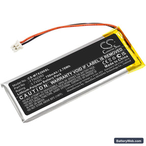 Midland BTX2 Pro Replacement Battery, 3.7V, 750mAh, Li-Polymer 1