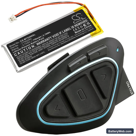 Midland BTX2 Pro Replacement Battery, 3.7V, 750mAh, Li-Polymer 6
