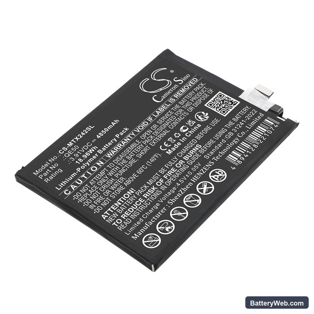 Motorola Moto G85 5G Replacement Battery, 3.91V, 4850mAh, Li-Polymer 1