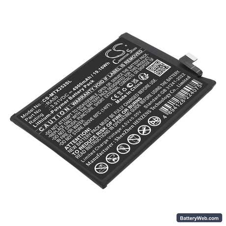 Motorola Moto G 5G 2025 Replacement Battery, 3.91V, 4900mAh, Li-Polymer 1