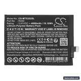 Motorola Moto G 5G 2025 Replacement Battery, 3.91V, 4900mAh, Li-Polymer 3
