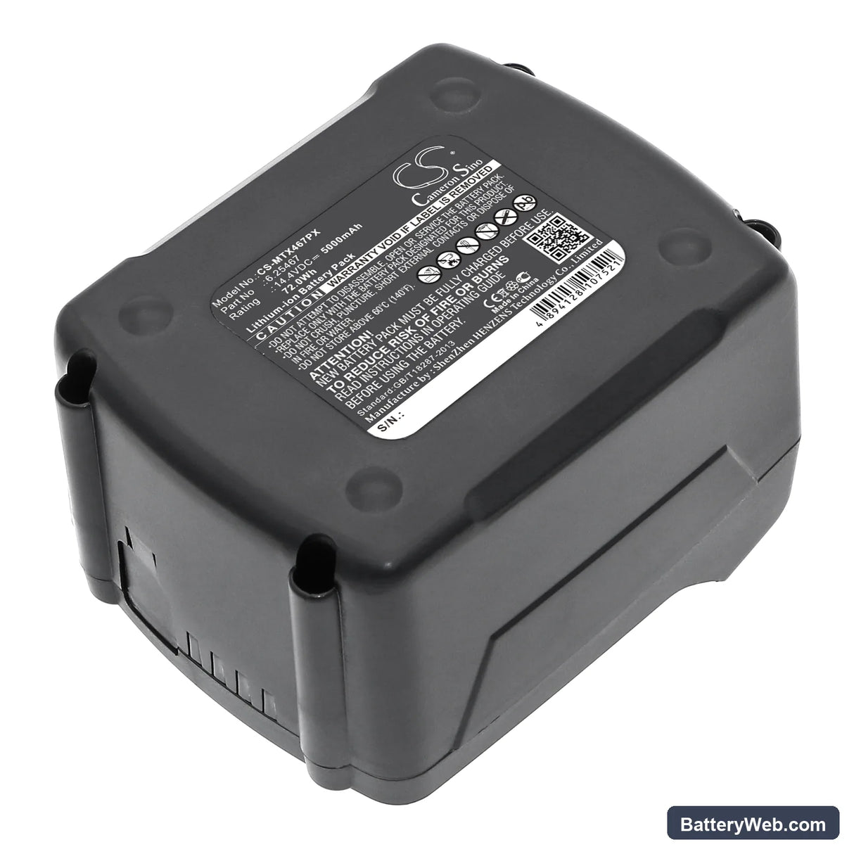 Metabo BS 14.4 LTX Impuls Replacement Battery, 14.4V, 5000mAh, Li-ion 3