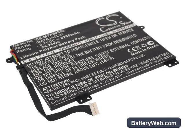 Motorola Xoom Family Edition Replacement Battery, 3.7V, 6700mAh, Li-Polymer 1