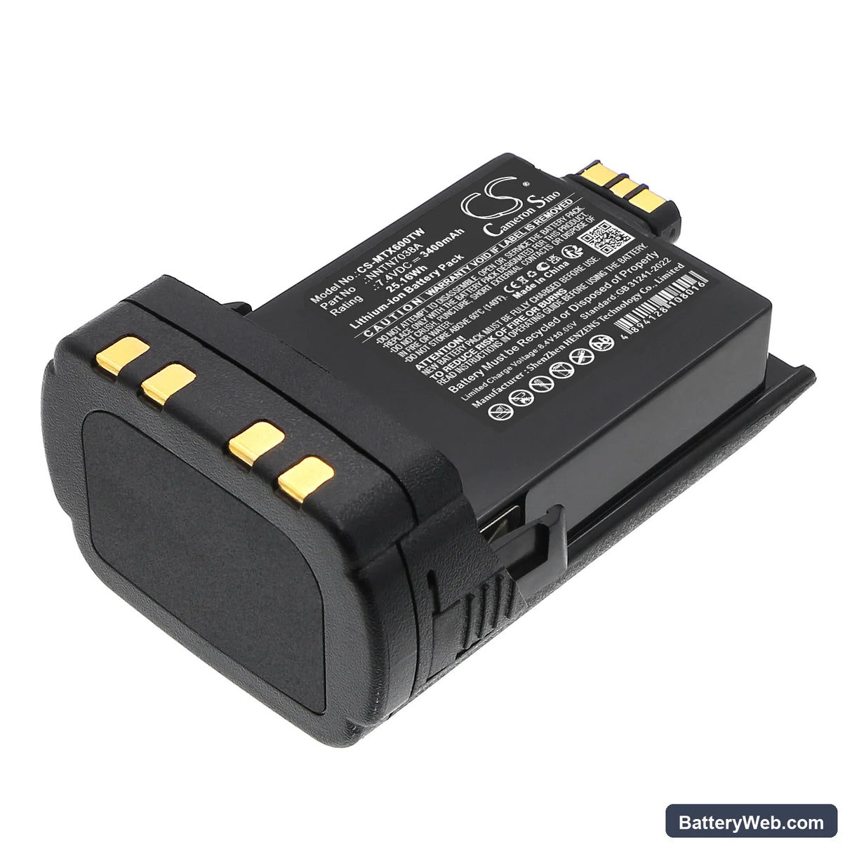 Motorola APX7000 Replacement Battery, 7.4V, 2500mAh, Li-ion 1