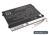 Motorola Xoom 2 10.1 Replacement Battery, 3.7V, 6700mAh, Li-Polymer 3
