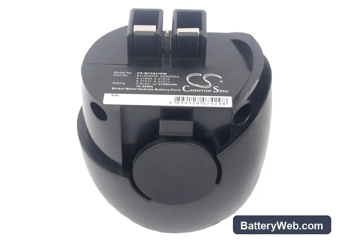 Metabo Powermaxx Replacement Battery, 4.8V, 2100mAh, Ni-MH 5