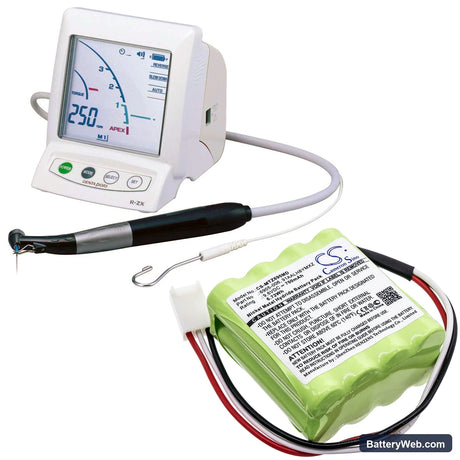 Morita DentaPort ZX Replacement Battery, 9.6V, 700mAh, Ni-MH 6