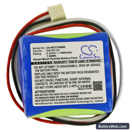 Morita SM-DP-ZX Replacement Battery, 4.8V, 1600mAh, Ni-MH 3