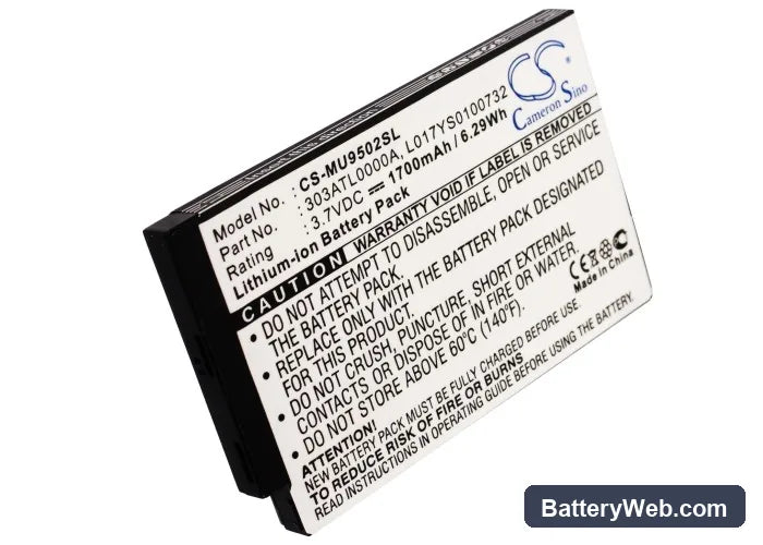 I-Mate Ultimate 9502 Replacement Battery, 3.7V, 1700mAh, Li-Polymer 5