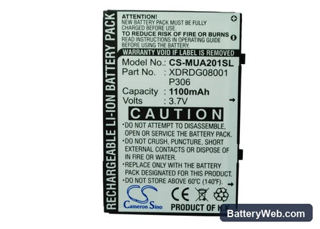 I-Mate JAMA 201 Replacement Battery, 3.7V, 1100mAh, Li-ion 5